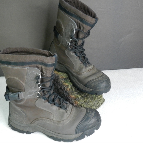 Sorel Boots Mens Size 10 Conquest Leather Winter Waterproof Brown - Picture 2 of 11